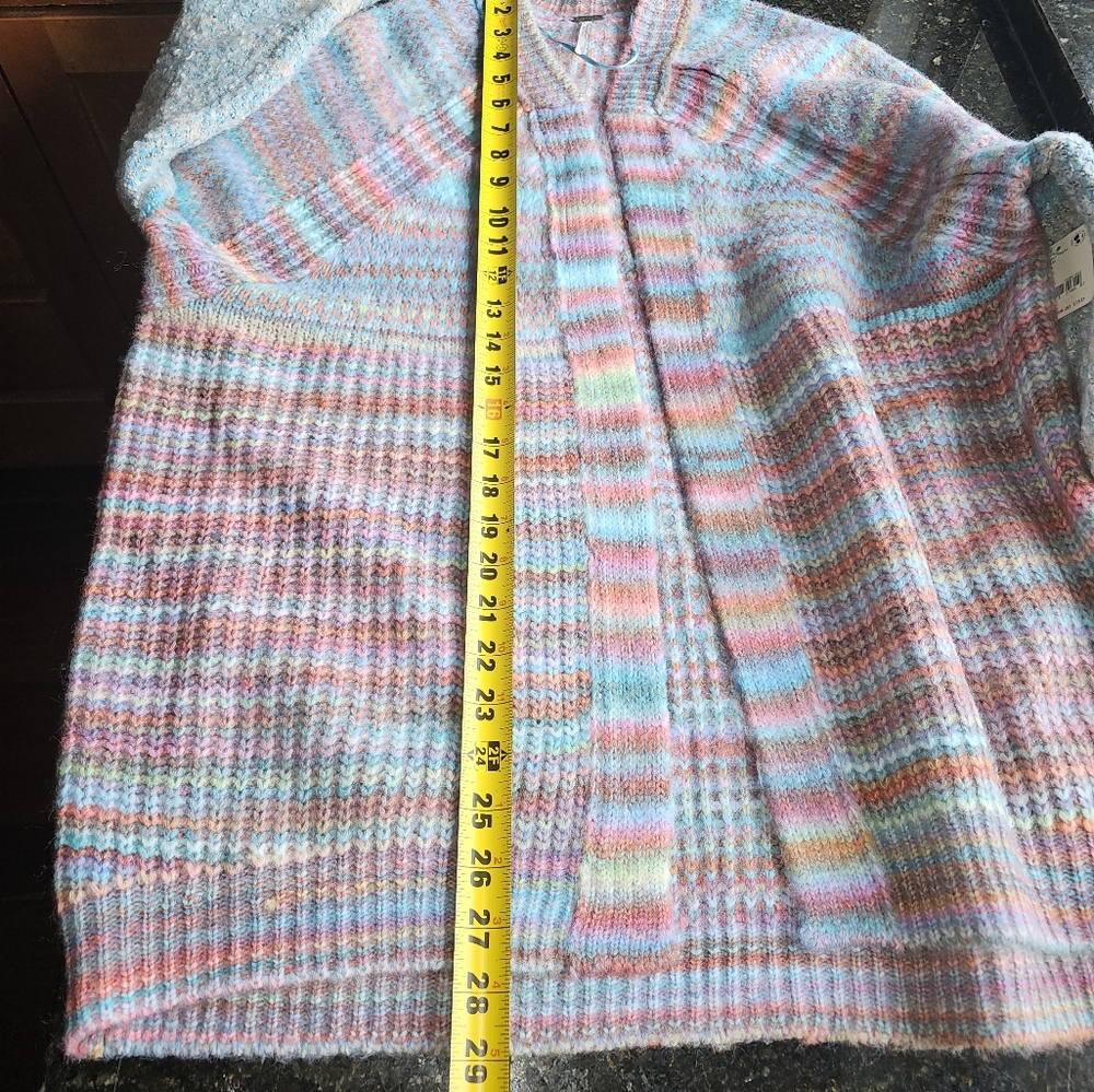 Free People Sedona Cardi in Blue Rainbow Combo Sz S - Picture 6 of 10